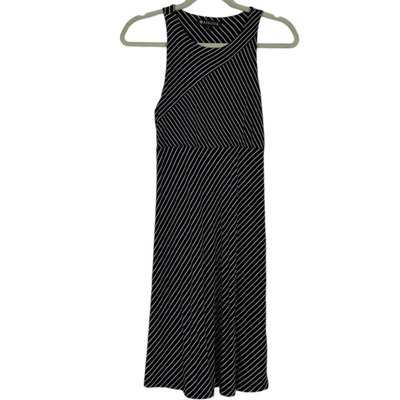 Athleta Dresses & Skirts - Athleta Womens Santorini High Neck Mix Stripe Black/ White Size Small